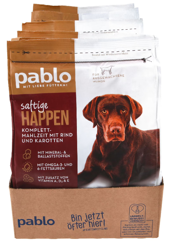 Trockenfutter Packung von Pablo