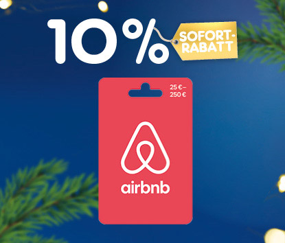 10% auf die airbnb Geschenkkarte