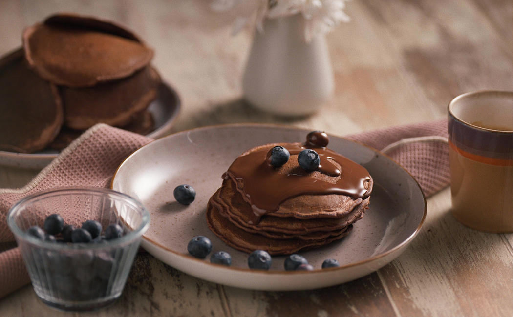 Unser Netto-Rezept für dich - Schoko-Pancakes mit Heidelbeeren