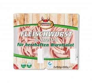 Fleischwurst in Streifen