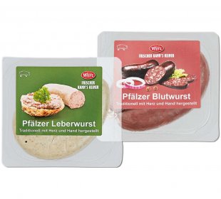 Pfälzer Leberwurst oder Blutwurst