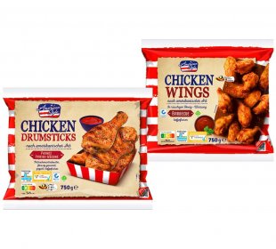 American Style Chicken Drum Sticks oder Chicken Wings