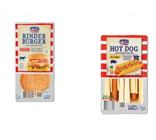 American Style Rinder-Burger, Chicken-Burger oder Hot Dog