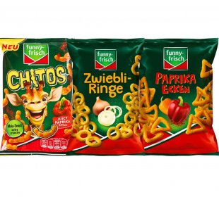 funny-frisch Chitos, Paprika Ecken oder Zwiebli-Ringe