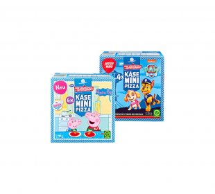 Mini Pizzen Paw Patrol Käse oder Peppa Pig Käse